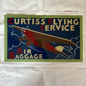 Curtiss Flying Service Vintage Inspired Metal Sign